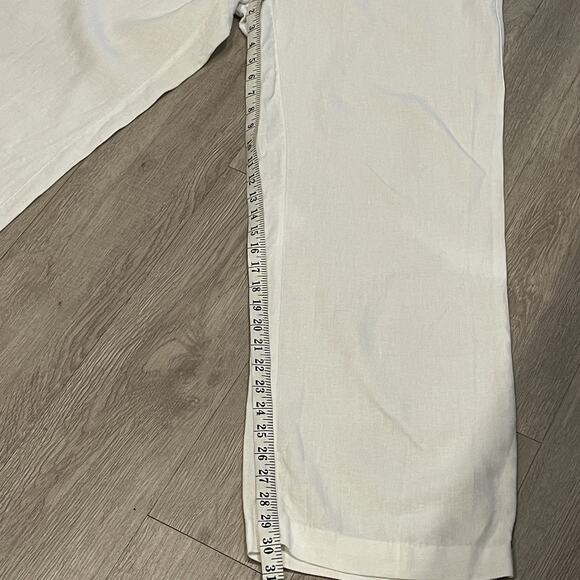 Chico’s Women 100% Linen Pants Size 1 Wide Leg Vacation Resort Cruise - Picture 5 of 9